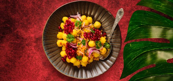 Saláta Mogyoróburgonyával, lencsével és citromos vinaigrette-tel