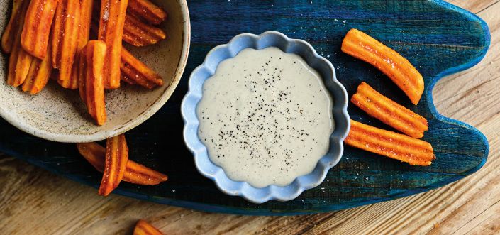 Aviko Wavy Blends hullámosan szelt paprikás burgonyahasábok  krémes gorgonzola mártással