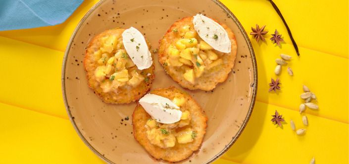 Mascarponés burgonyalepény és gyorsan elkészíthető alma-körte lekvár kardamommal, ánizssal és szegfűszeggel